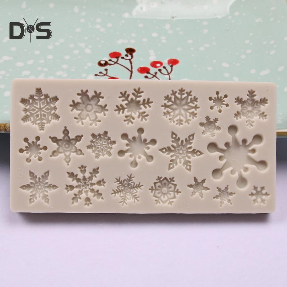 Christmas Snowflake Shape Cake Mold Party DIY Fondant Candy Baking Tool