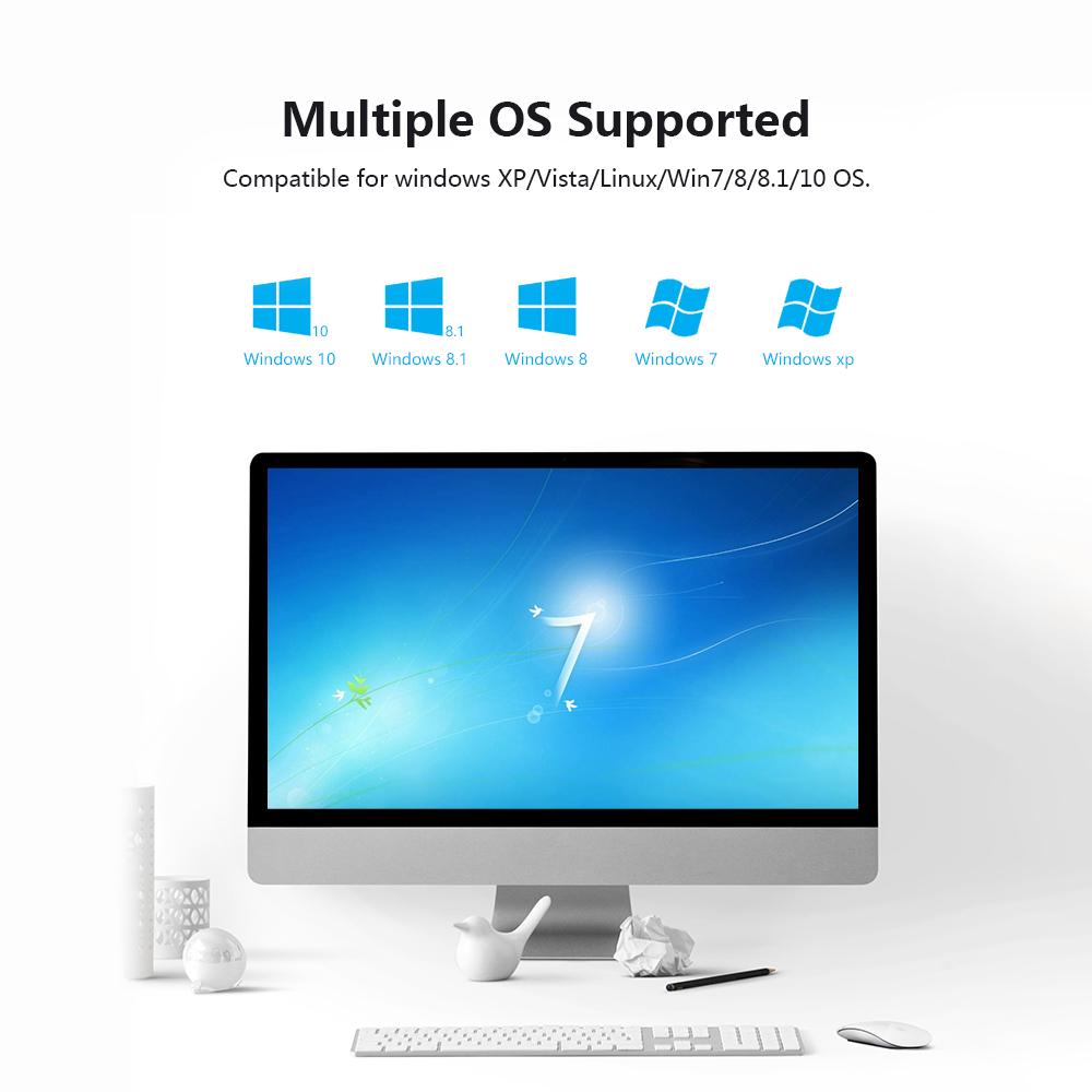 USB Wifi Router Adapter Driver-free Network LAN Card Plug & Play With Rotatable Antenna for windows