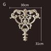 Rubber Wood Applique for Furniture Flower Decoration Wood Carving Onlays  Luxury Living Room Decoration Decal Floral Home Decor