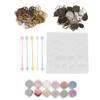 Jewelry Casting Silicone Mold DIY Craft Jewelry Pendant Making Glitter Powder Set
