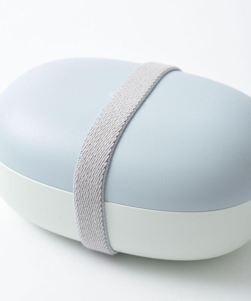 BRUNO Yamanaka Lacquer Two-Tone Lunch Box, Mayu, Single Tier, Dishwasher and Microwave Safe, Round, Gray, Size Not Available, RBHK014-GY