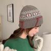 Японская шерстяная шапка для женщин на осень и зиму Маленькая, защищающая от холода и теплая, ретро вязаная шапка для катания на открытом воздухе, холодная шапка