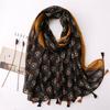 Fashion Bright Striped Line Tassel Viscose Shawl Scarf Lady High Quality Wrap Headband Bufandas Muslim Hijab Sjaal 180*90Cm