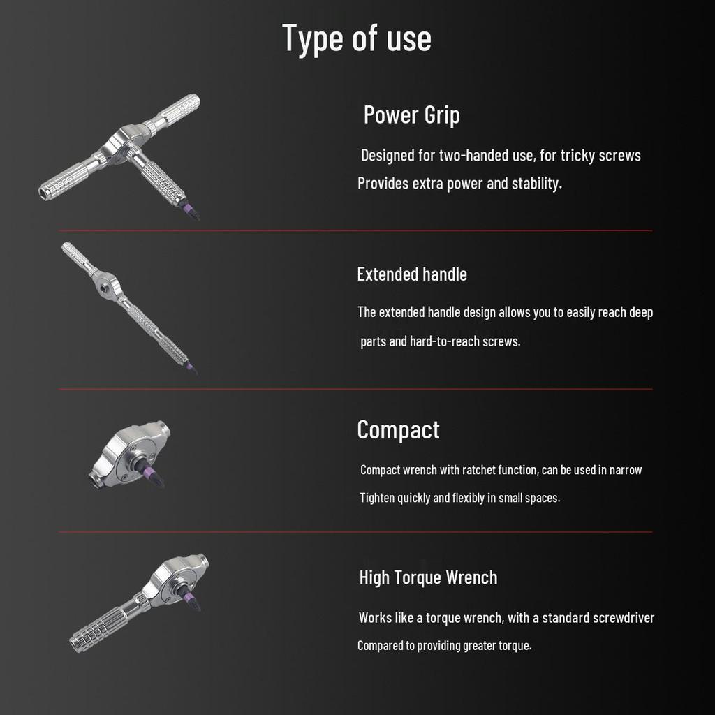 42-in-1 Multi-Functional Ratchet Screwdriver Set with High-Hardness S2 Steel Bits