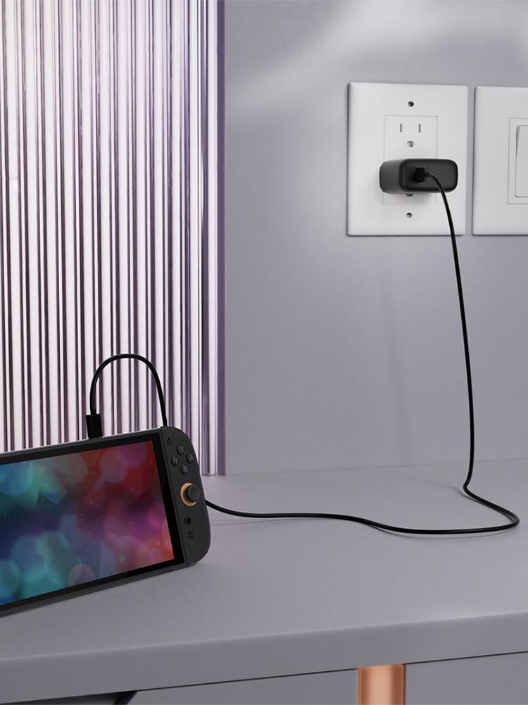 60 Вт AC-адаптер питания с кабелем USB C для аксессуаров Nintendo Switch2 Настенное зарядное устройство Тип C Зарядное устройство для Switch/OLED