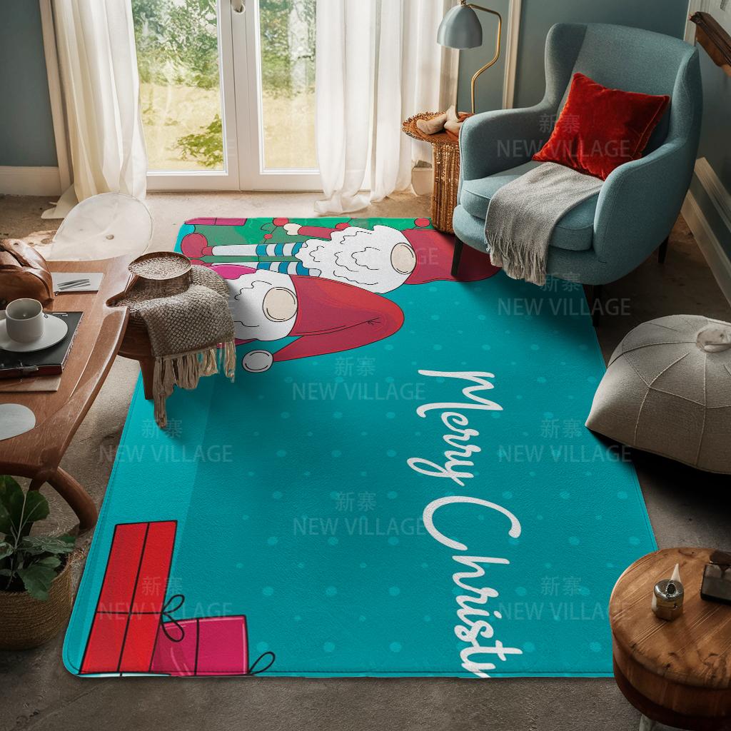 Ковер у входа в дом Домашний коврик у двери Гостиная Ванная Комната Ноги ванная комната Нескользящие коврики с водопоглощением для ванной Счастливого Рождества зима