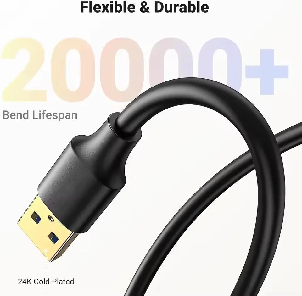 USB-удлинитель USB 3.0 2.0 Кабель-удлинитель Шнур Для Smart TV XBox One SSD ПК Ноутбука 5 Гбит/с Быстрая Скорость Кабель 1м 2м 3.0м 1.5м