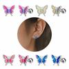 Butterfly 16g Gem 316L Surgical Steel Labret Lip Monroe Tragus Stud Medusa Piercing Jewelry Gift