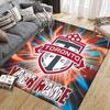 Custom Name Toronto FC Flannel Pattern Square Carpet,Area Rug,Carpet Rug for Living Room Bedroom Sofa Playroom Decor,Non-slip Floor Mat