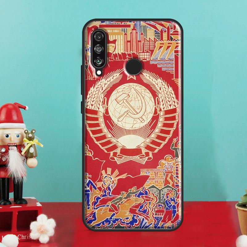 Red Soviet Union USSR Flag For Huawei Nova Y70 Y90 Y60 Y72 Y61 Y91 12s 12i 11i 7i 8i 9 10 SE P60 Pro P30 P40 Lite Case