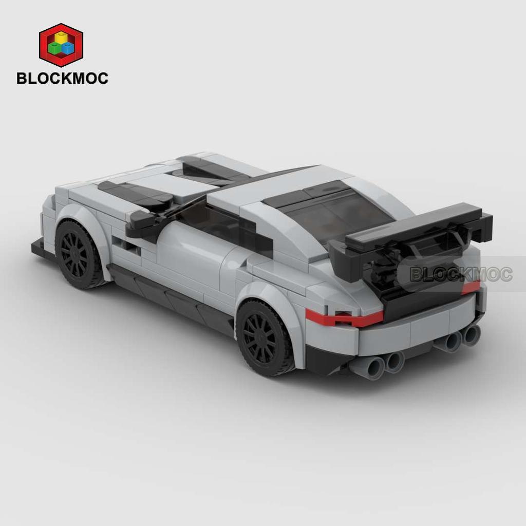 MOC Кирпичи Гоночный Спортивный Автомобиль Транспортное Средство Гонщик Наборы Строительных Блоков Игрушки для Детей