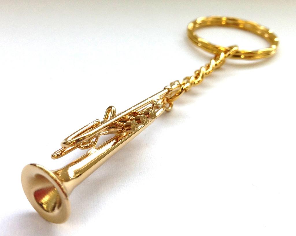 SUNRISE SOUND HOUSE Sunrise Sound House Miniature Musical Instrument Metal Trumpet 4.5cm (with Ring)