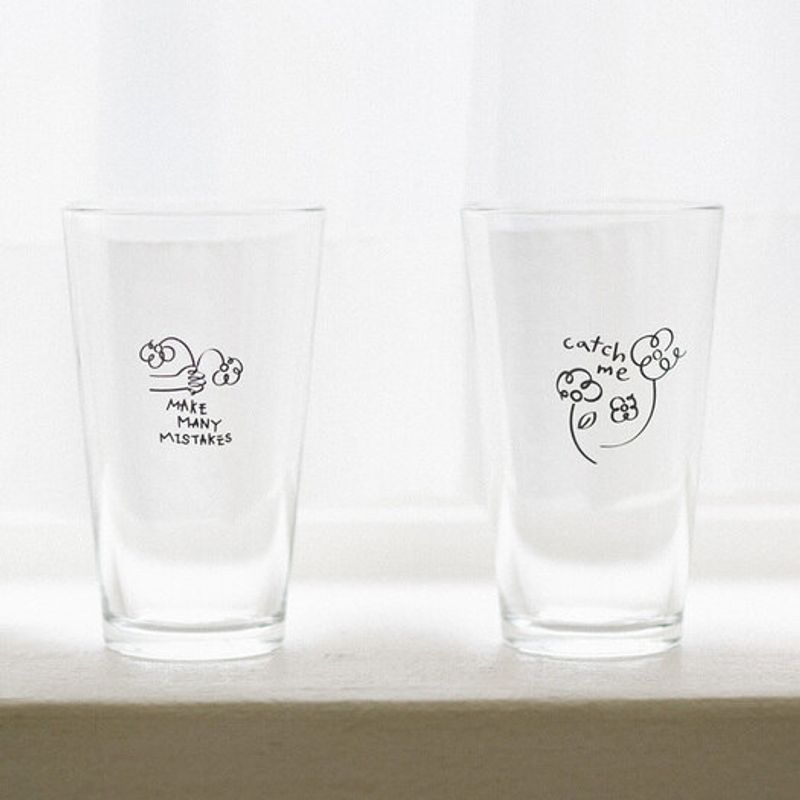 MakeManyMistakes Catch Flowers Tumbler Cup 450ml Set of 2
