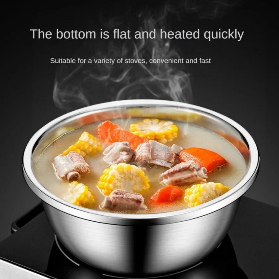 Мерная миска Миска для взбивания из нержавеющей стали Для замешивания теста, салата, приготовления пищи, выпечки Кухонные принадлежности