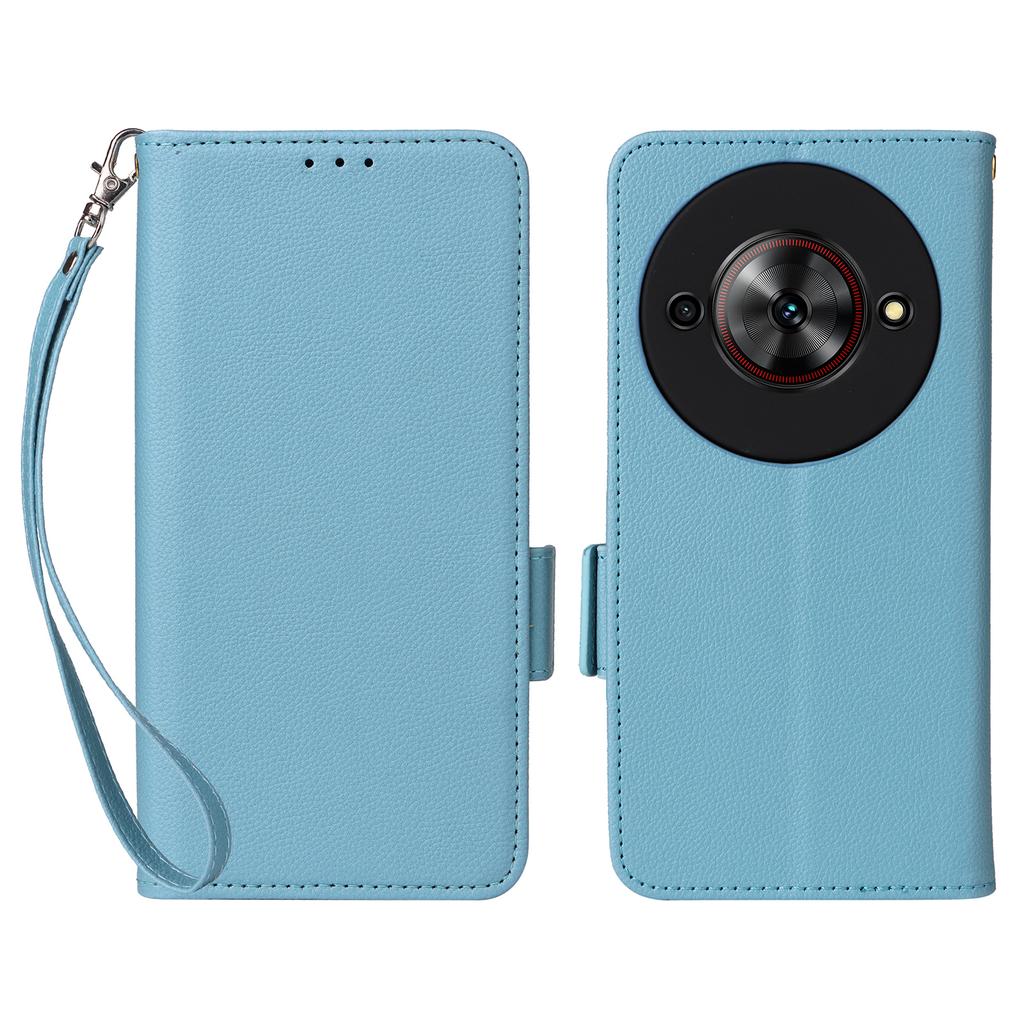 For ZTE Blade A75 5G/nubia Focus Case with Wrist Strap Litchi Texture PU Leather Wallet Phone Cover
