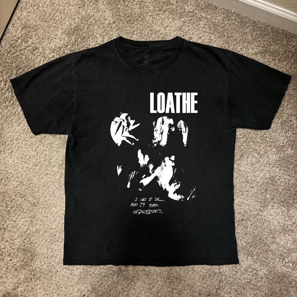 Vintage Loathe Band Music Lover Black Cotton Unisex Shirt, Full Size