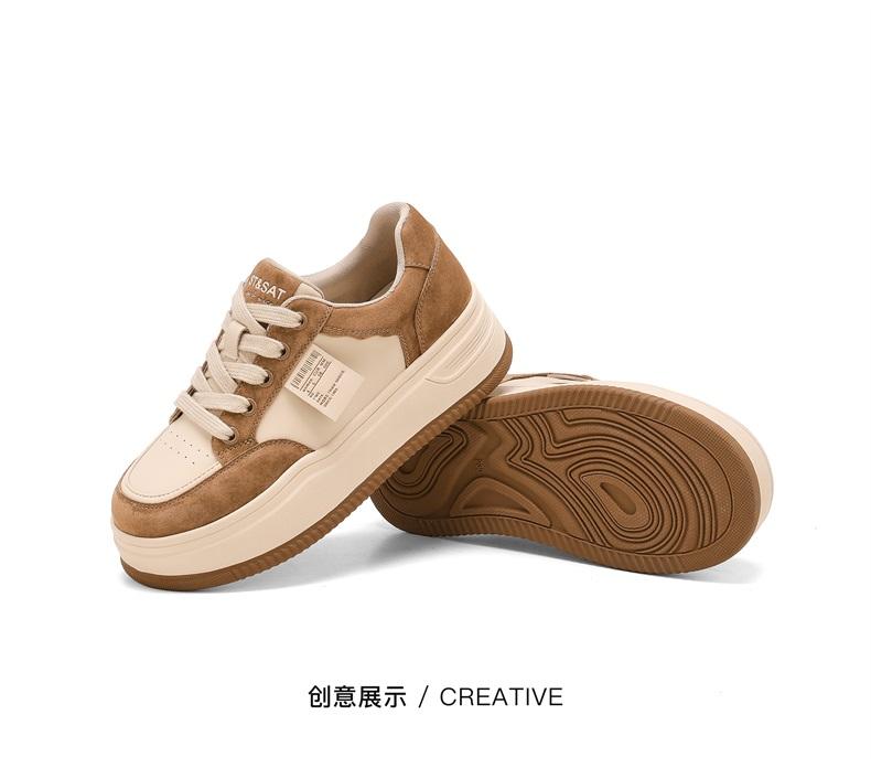 [Single Li/Plush Optional] Saturday College Style Comfortable Casual Shoes for Women 2025 Autumn/Winter Versatile Flat Shoes