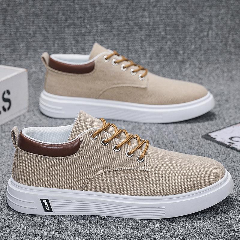 Summer New Breathable Men's Canvas Shoes Casual Men's Shoes Student Shoes Youth Tide Board Shoes Hong Kong Style Cloth Shoes