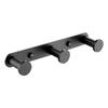 Bathroom Accessories Towel Hook Matte Black Towel Robe Coat Rack Rows Hooks