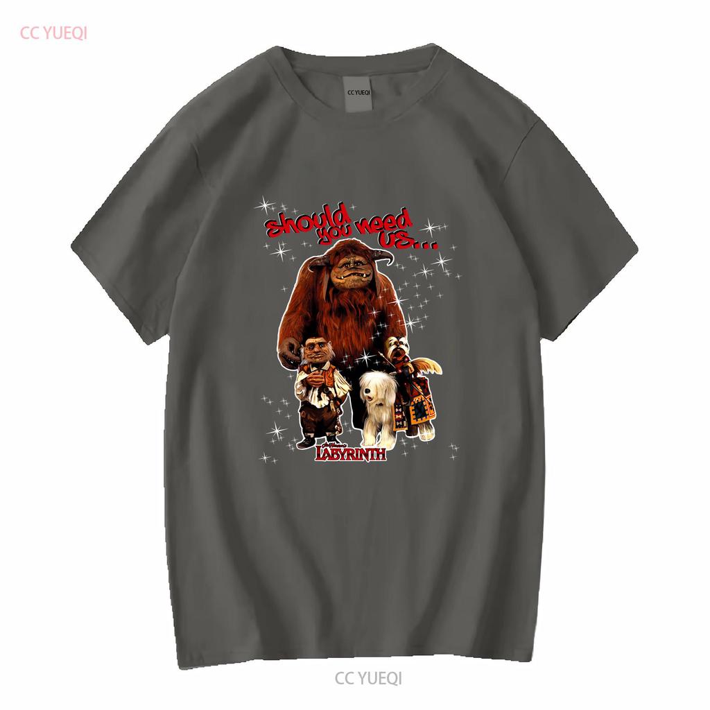 Labyrinth Should You Need Us Unisexs Premium Slim Fit T Shirt vintage Washed homme streetwear graphic Unisex designer clothes