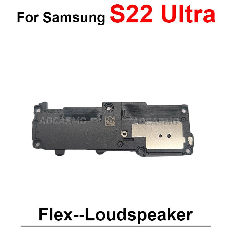 Для Samsung Galaxy S22 Ultra S22U Нижний Динамик Звонка + Слуховой Динамик Гарнитуры Шлейф Запасные Части