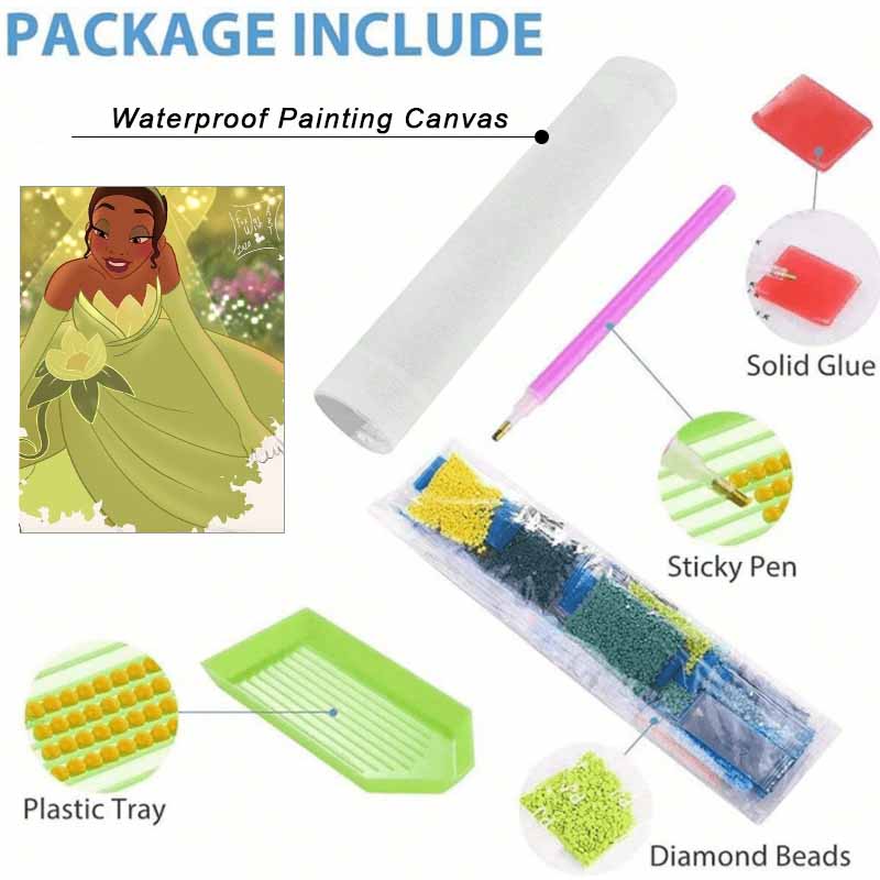 Disney Diamond Painting 5D DIY Tiana Diamond Painting Art Diamond Painting Kit Adult/Beginner Gift Idea Home Decor