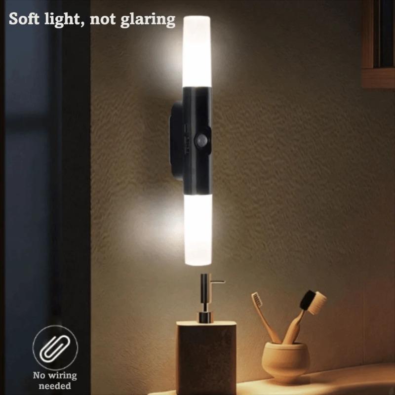 Wireless Sensor Night Light 3/7 Colors Changing Rechargeable Wall LED Lamp USB Charging Magnetic Sticker RGB Gradient Wall Lamp