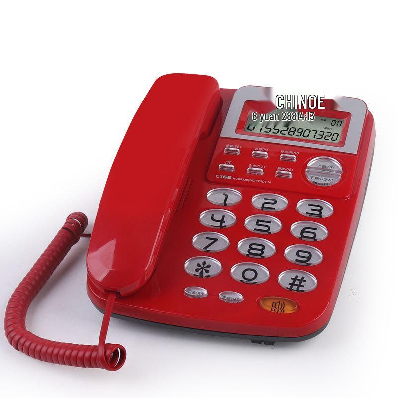 Проводной стационарный телефон Zhongnuo C168 с двумя интерфейсами и АОН, не требующий батареи, для дома или офиса