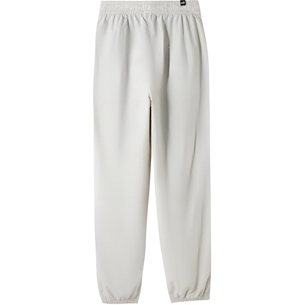 Puma Тканые однотонные повседневные брюки со шнуровкой женские, серые 686090-80