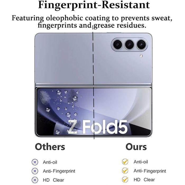 Verre Trempé - BOOLING - Compatible Samsung Galaxy Z Fold 4/5 - Protection 9H - Transparent - 2 pièces
