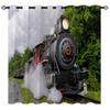 Curtain Retro Train Series 3D Digital Printing High Density Shading