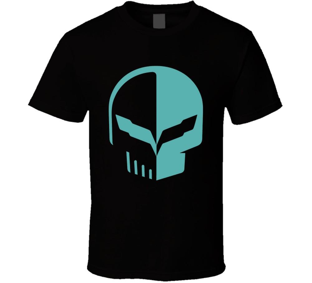 Corvette Turquoise Skull Logo T Shirt