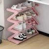 4-Tier Freestanding Shoe Racks, Freestanding Z-Shaped Multipurpose Storage, Easy Assembly Stackable Floor Mounted Shoe Holder