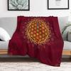 FLOWER OF LIFE CHAKRAS SPIRITUALITY YOGA ZEN Throw Blanket Warm Cozy Throw Blanket for Living Room Couch