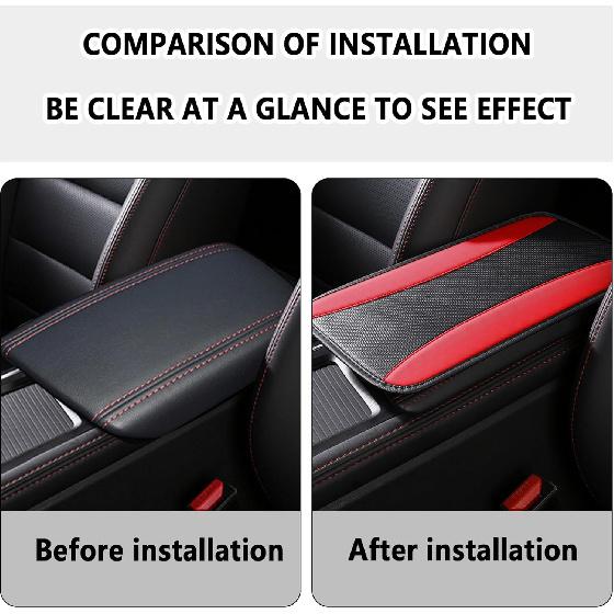 Stylish Car Center Console Cover,PU Leather Car Armrest Cover Prevent Scratches On Center Console,Universal Car Armrest Cushion Car Accessories