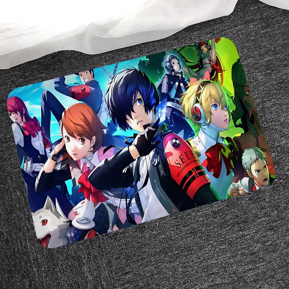 Аниме Persona 3 Reload Коврик для ванной Комната детей Декор спальни Балкон Противоскользящий коврик для двери Гостиная Коврик с надписью Welcome