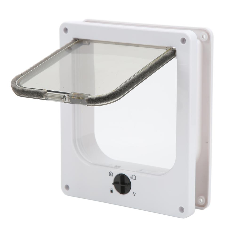 Cat Door Weatherproof 4 Modes Rotary Switch Control Interior Exterior Cat Door for Pets CatsXL