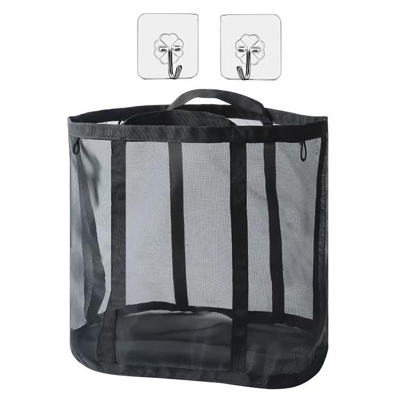 Foldable Wall-Mounted Laundry Hamper - Large Capacity Bathroom Storage Bag