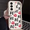 Поцелуй меня Любовь Красные Губы S24FE Чехол для Телефона для Samsung S25 S24 S23 Ultra 5G S22 S20 Plus S21 FE Чехлы Обложка Galaxy S25Ultra Funda