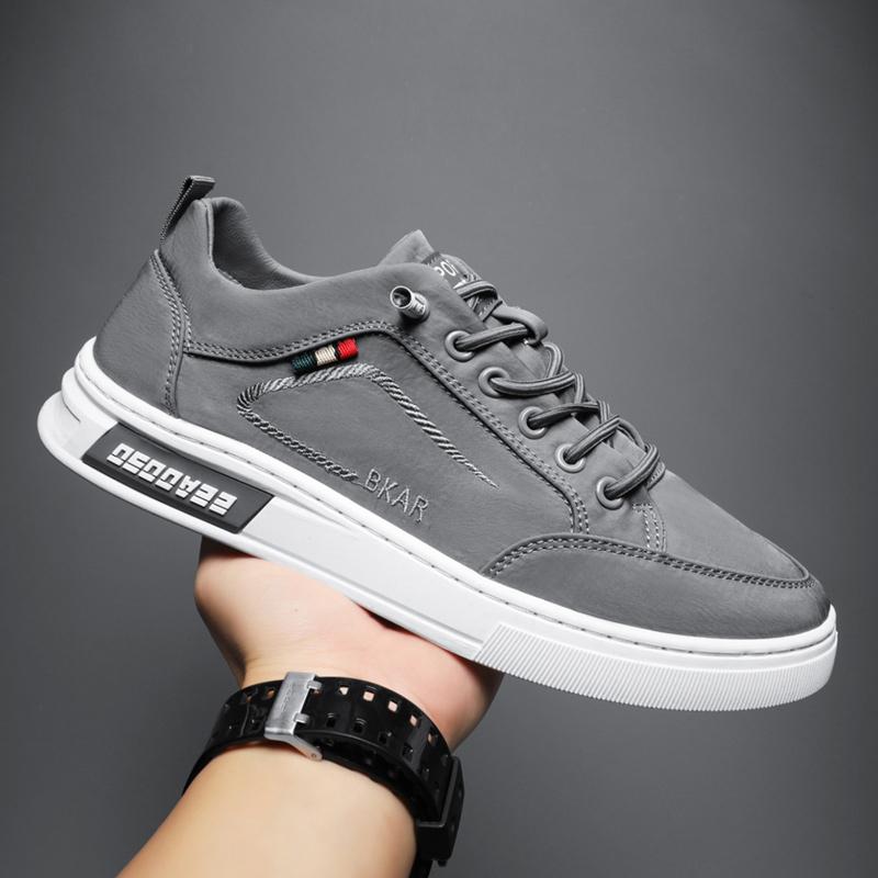 Мужская противоскользящая и износостойкая однотонная уличная модная повседневная обувь, спортивная обувь, мужская обувь, обувь для доски
