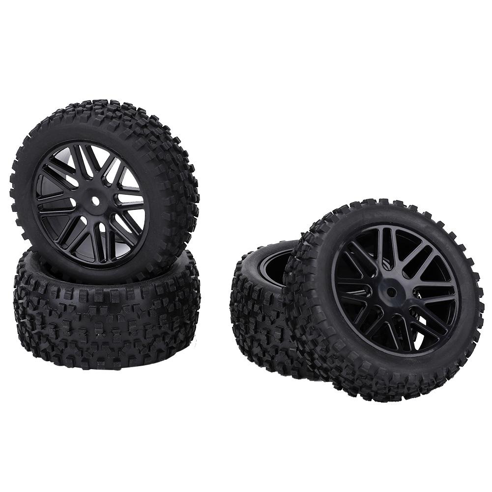 4Pcs Universal 1 10 RC Car Tyre Tires Modification Accessory Replacement 85mmBlack