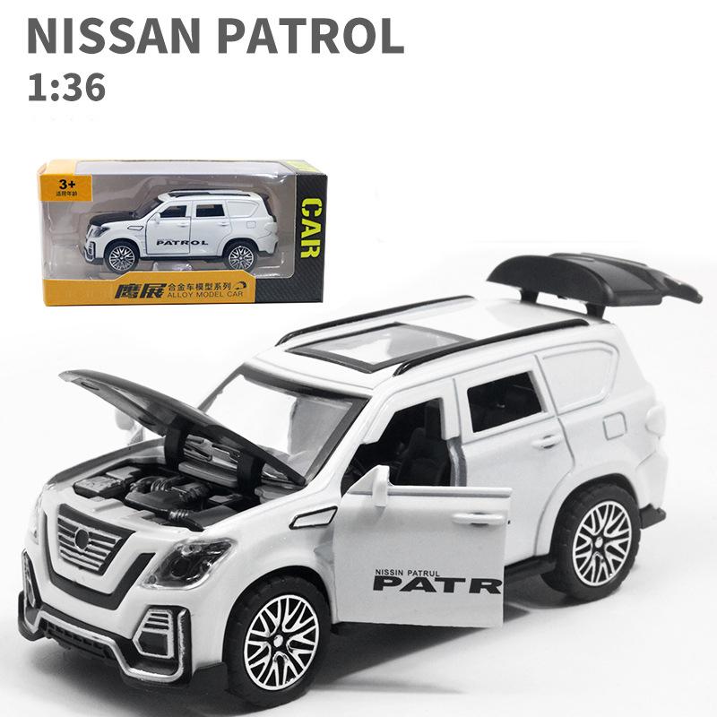 Литая под давлением модель автомобиля Nissan Patrol 1/36, игрушечный автомобиль с откатным механизмом для детей, коллекция подарков для мальчиков и девочек