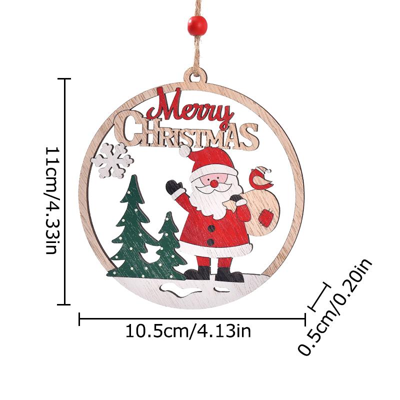 1шт. Милая домашняя подвеска с Новым годом и Рождеством из дерева