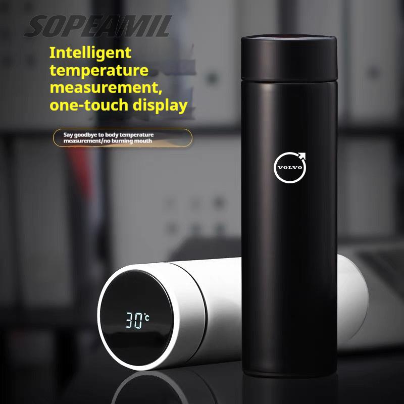 Car Vacuum Cup Thermos Mug Temperature Display Coffee Cup Applicable to Volvo XC40 XC70 XC90 C30 C70 S40 S60 S80 S90 V40 V50 V70 ari123