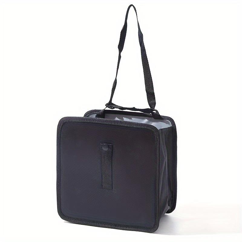 1Pc Car Chair Back Hanging Bag Portable Pure Black Storage Folding Storage Box, Cleanable Folding Hanging