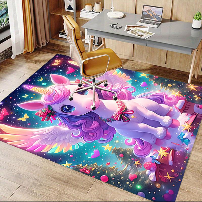 1 шт. Фантастический единорог, очень большой, нескользящий ковер для пола, офиса, семьи, спальни, студии, ковер большого размера, ковры для помещений