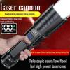 Супер проникающий Мощный фонарик Фонарик для дальней стрельбы Больший диапазон освещения Лазерный пистолет Перезаряжаемый