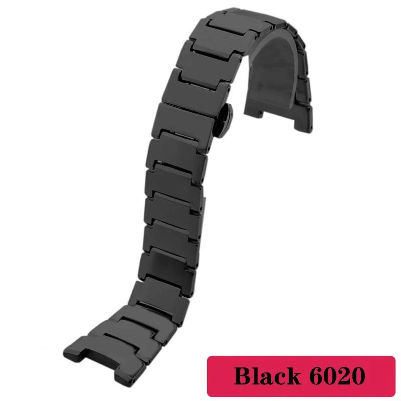 Solid Stainless Steel Watch Strap for Rado 6020 Series Tungsten Steel Watch Band Convex Notch Male Female Couple 22*11mm 15*7mm