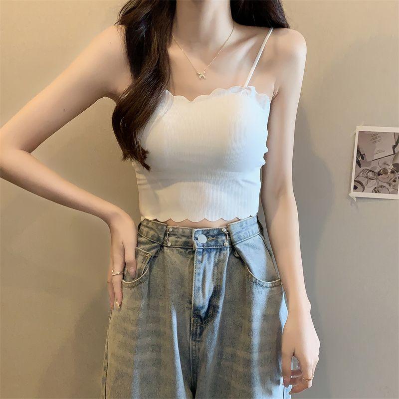 WTEMPO Женский жилет на подтяжках с накладкой на грудь, новый стиль, антилегкий бюстгальтер с короткой подошвой и верхом