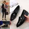 Fashion Women's Shoes Spring and Autumn 2024 New Black Pointed British Style Small Leather Shoes Loafers Single Shoes Vulcanized